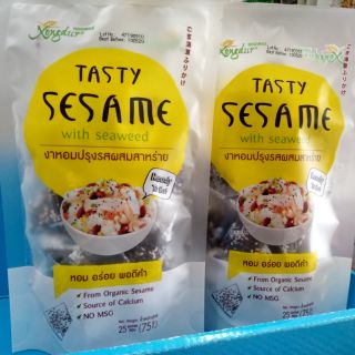 Tasty Sesame with seaweed 25 sachets 75g. งาหอมปรุงรสผสมสาหร่าย 75 กรัม