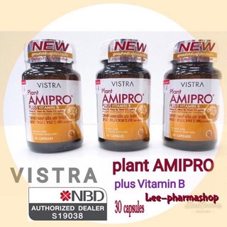 Vistra Plant Amipro Plus Vitamin B 30 เม็ด // วิสทร้า แพลนต์ อะมิโปร พลัส วิตามิน บี บรรจุ 30 แคปซูล