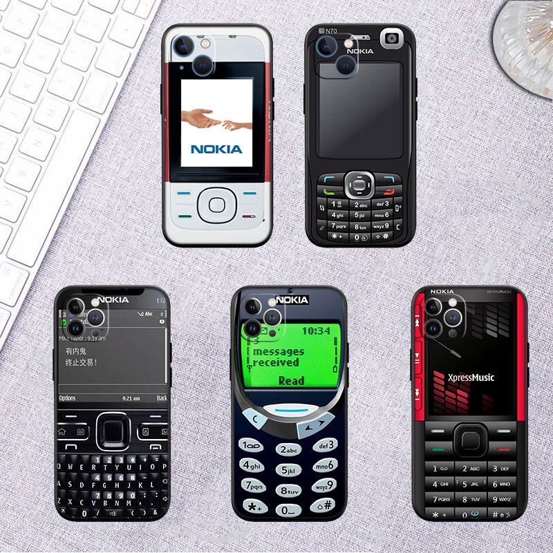 Te27 เคสโทรศัพท์มือถือนิ่ม ลาย Nokia ศิลปะย้อนยุค สําหรับ iPhone 5 5S 6 6S 7 8 11 Pro Max Plus SE XR