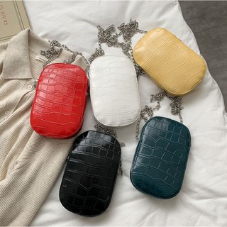 Mini Python Bag กระเป๋าสะพายข้าง กระเป๋าใส่มือถือ หนัง PU ลายจระเข้ Crossbody Bag