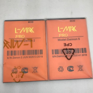แบตเตอรี่ Lmax - Zenon2 - Zenon2pro - Zenon3pro - Daimon2pro - Daimon4win - Daimon5pro - Rita1NexG  - Rita1Pro