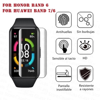 ฟิล์มไฮโดรเจล TPU แบบนิ่ม ป้องกันหน้าจอ สําหรับ Honor Band 6 Huawei Band 6 7 Band 6 7 Pro