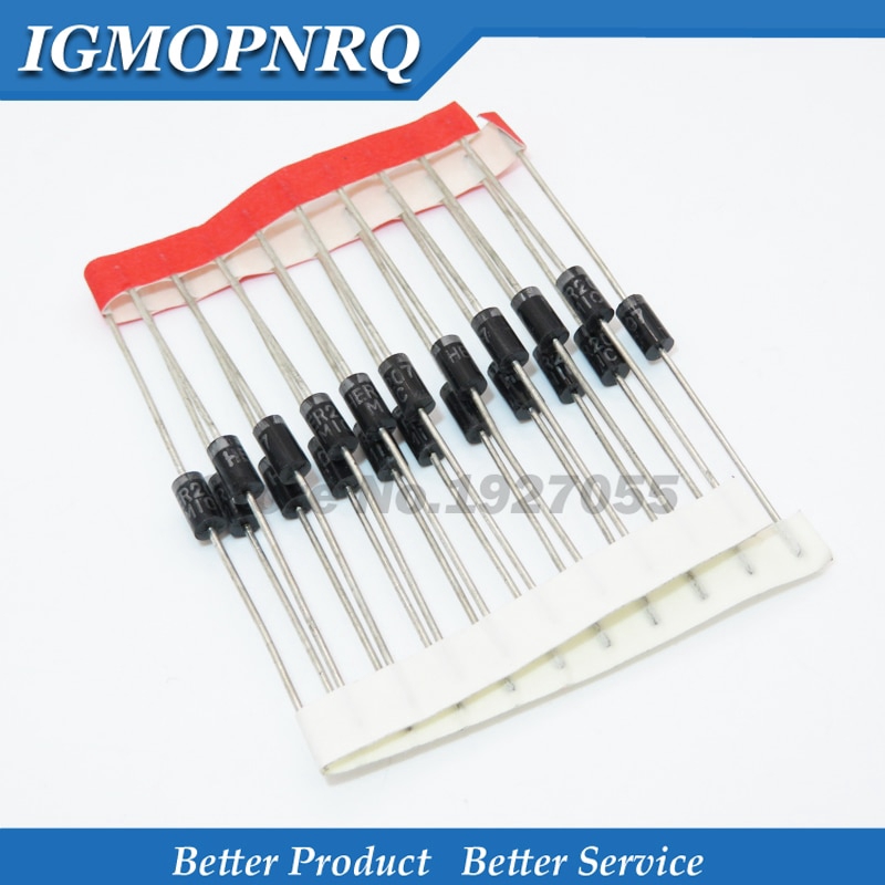 100PCS Rectifier Diode1N4007 1N5819 1N4001 UF4007 FR107 FR157 FR207 1N4004 1N4937 HER107 RL207 1N581