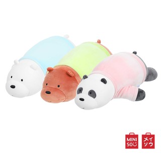 ❡▤MINISO ตุ๊กตา We Bare Bears -Lovely Lying Plush Toyตุ๊กตาของเล่น🎁🎀✨🎗🎈