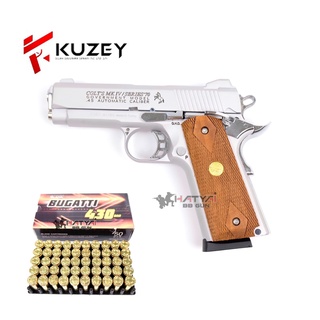 แบลงค์กัน KUZEY M1911 สีเงินด้าน ลาย COLT MK-IV SERIES70 Blankgun  แถมลูก 1 กล่อง