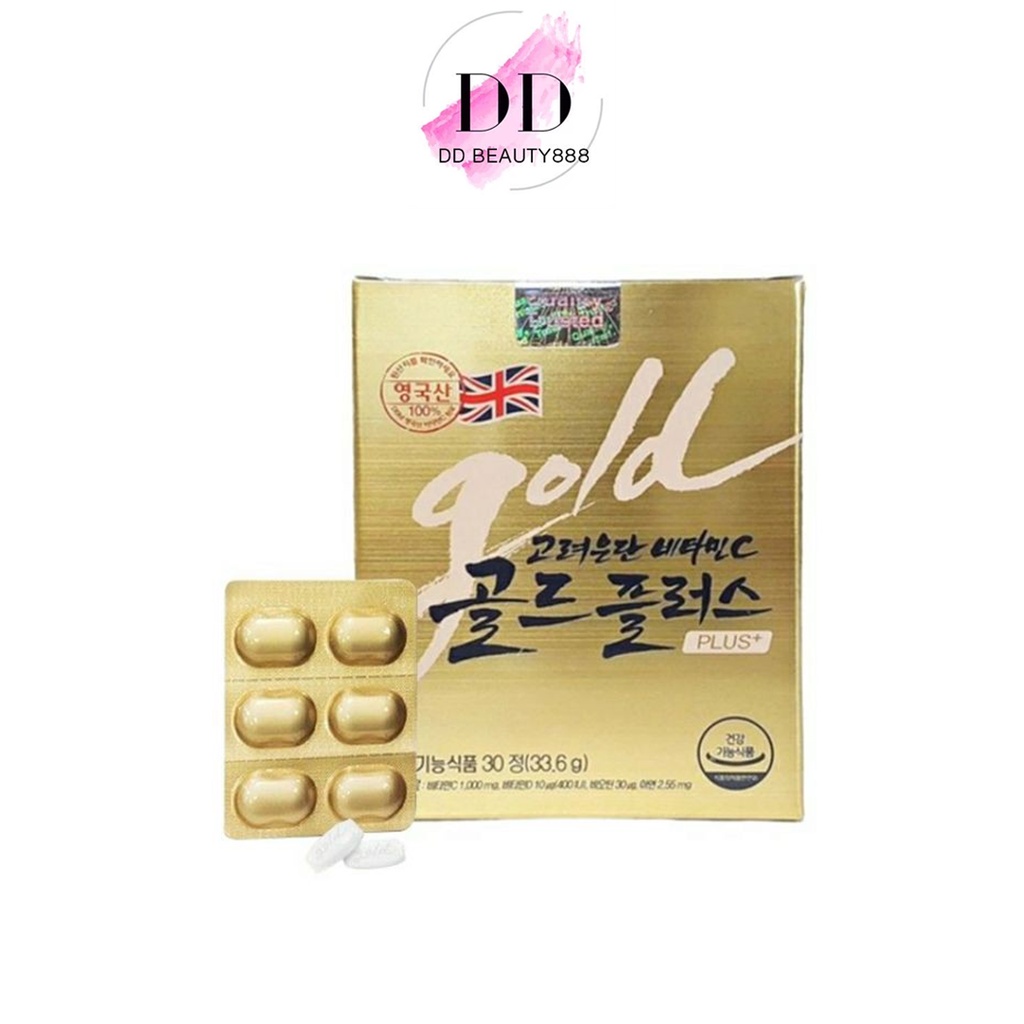 วิตามินซี Korea Eundan Vitamin C Gold Plus 30เม็ด (สีทอง)