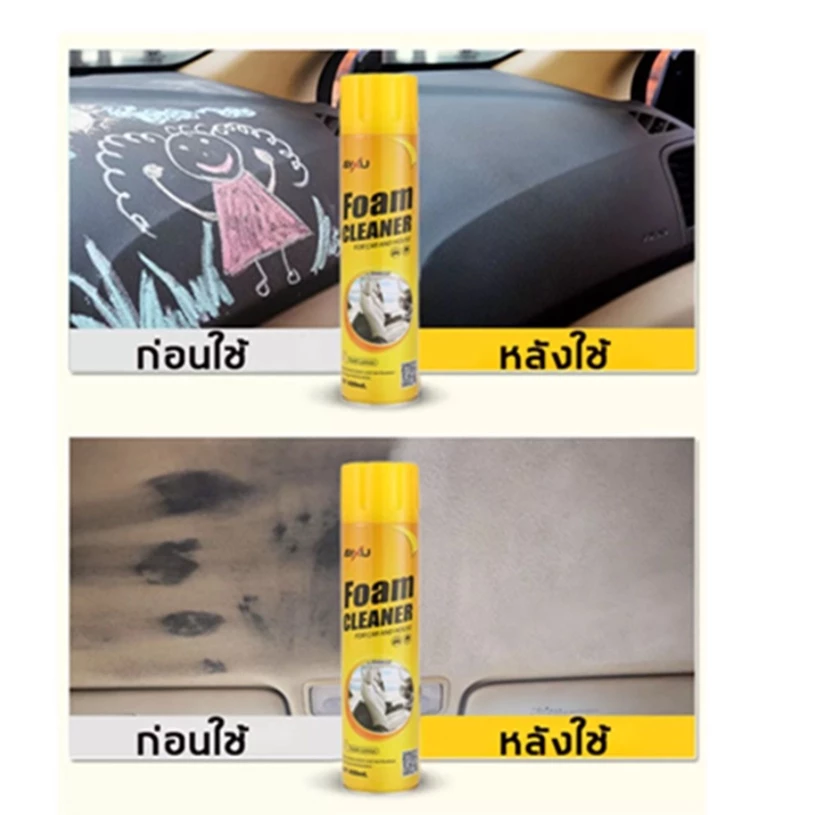 AYXU สเปรย์ทำสะอาด 650ml อุดมไปด้วยโฟมแอโรบิค ละลายคราบฝังแน่นได้อย่างมีประสิทธิภาพ.โฟมทำความสะอาด น้ำยาล้างรถ thumbnail 6