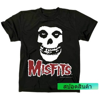 เสื้อยืด คอกลม พิมพ์ลายหัวกะโหลก Misfits Fiend ลดราคา