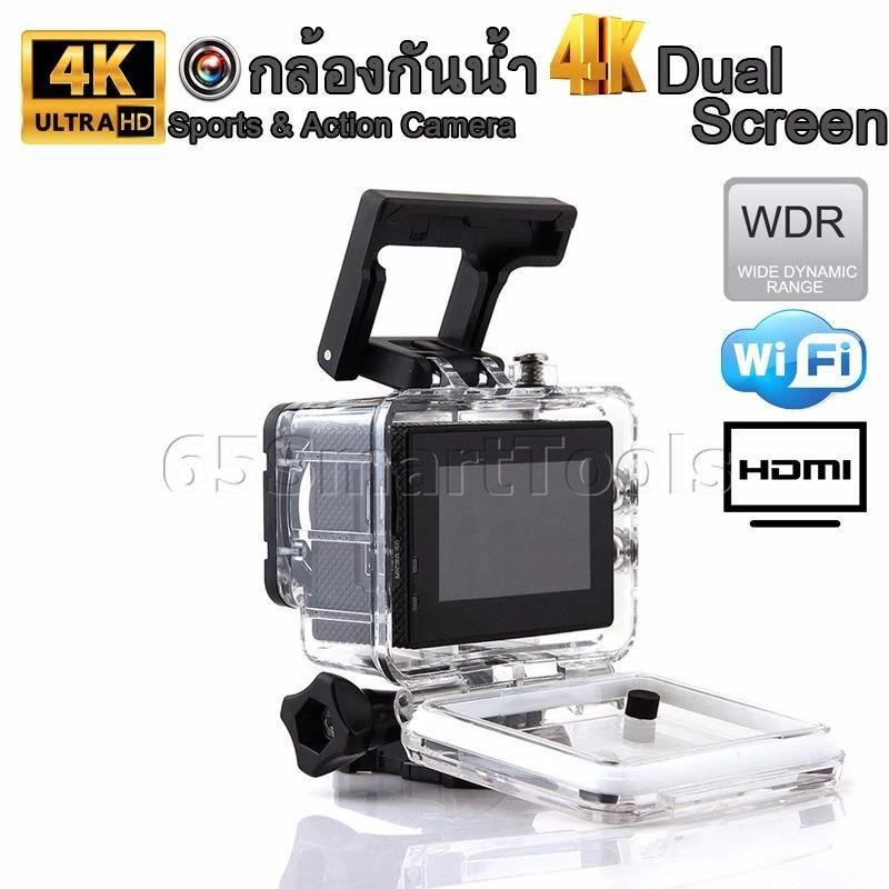 กล้องติดหมวกกันน็อค InnTech 4K UHD Dual Screen WIFI รุ่น HM3 thumbnail 3
