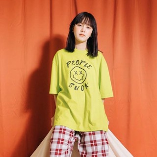 97X - PEOPLE S**K | สีเขียวนีออน เสื้อยืด oversize (พร้อมส่ง)