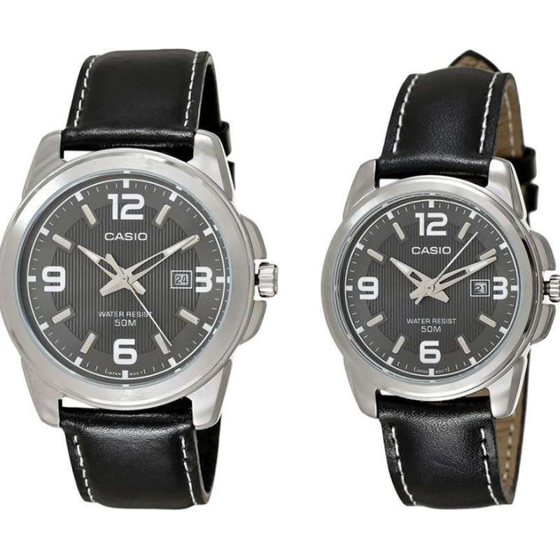 Win Watch Shop Casio นาฬิกาคู่รัก สายหนัง รุ่น MTP1314L8A, LTP1314L8A สินค้าขายดี (ประกันศูนย์ 1 ปีเ