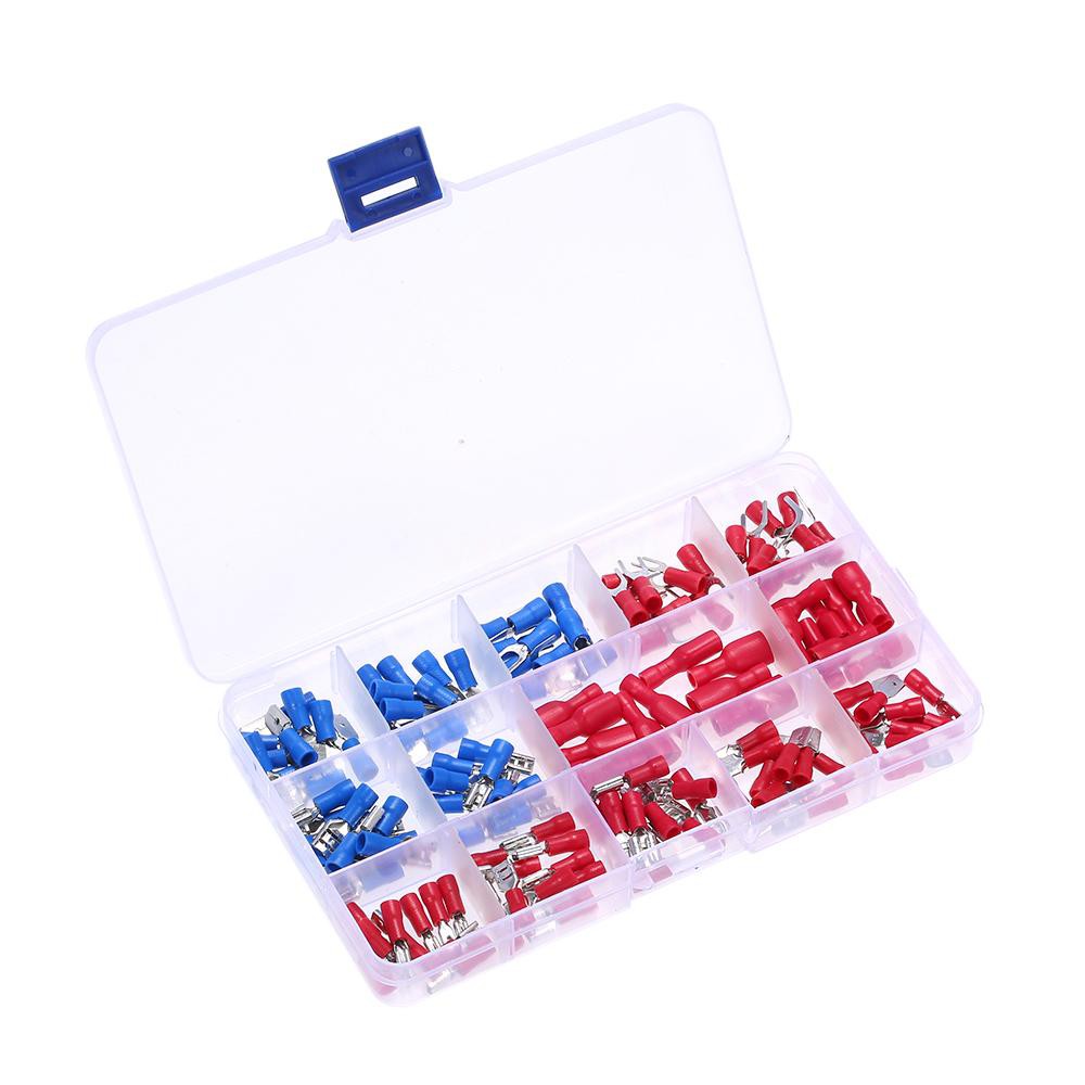 160PCS Assorted Electrical Wire Terminals Crimp Spade Wire Connector with Case