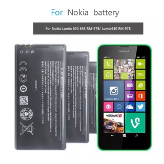 แบตเตอรี่ BL-5H สำหรับ Nokia Lumia 630 Lumia630 RM-977 RM-978 Moneypenny ฿ 977 978 เปลี่ยนแบตเตอรี่ 1830mAh BL 5H