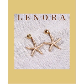 LENORA VANILLA SERIES NO. 11 Starfish ต่างหูรูปปลาดาว ต่างหูสายฝอต่างหูแฟชั่น