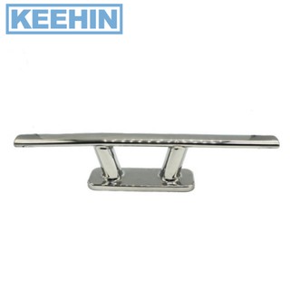 หลักผูกเชือกเรือ สแตนเลสส 316SS  380 x 200 mm Stainless Steel 316SS Cleat boat deck rove 380 x 200 mm