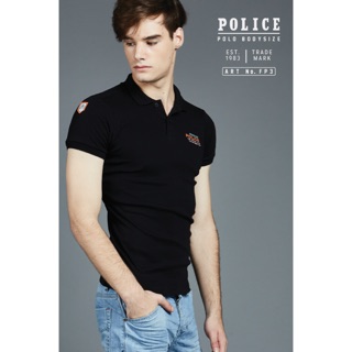 เสื้อโปโล Police bodysize  ทรง Slim fit  พอดีตัว  ผุ้ชาย/ผู้หญิง  (FP3)