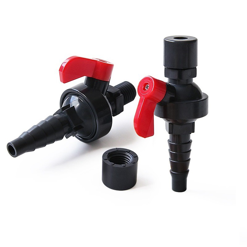 1ชุด1/4 "UPVC Sampling Valve Pagoda Joint Hose Aquarium ชลประทานอุตสาหกรรม Water Treatment ห้องปฏิบัติการวาล์วไอดีน้ํา