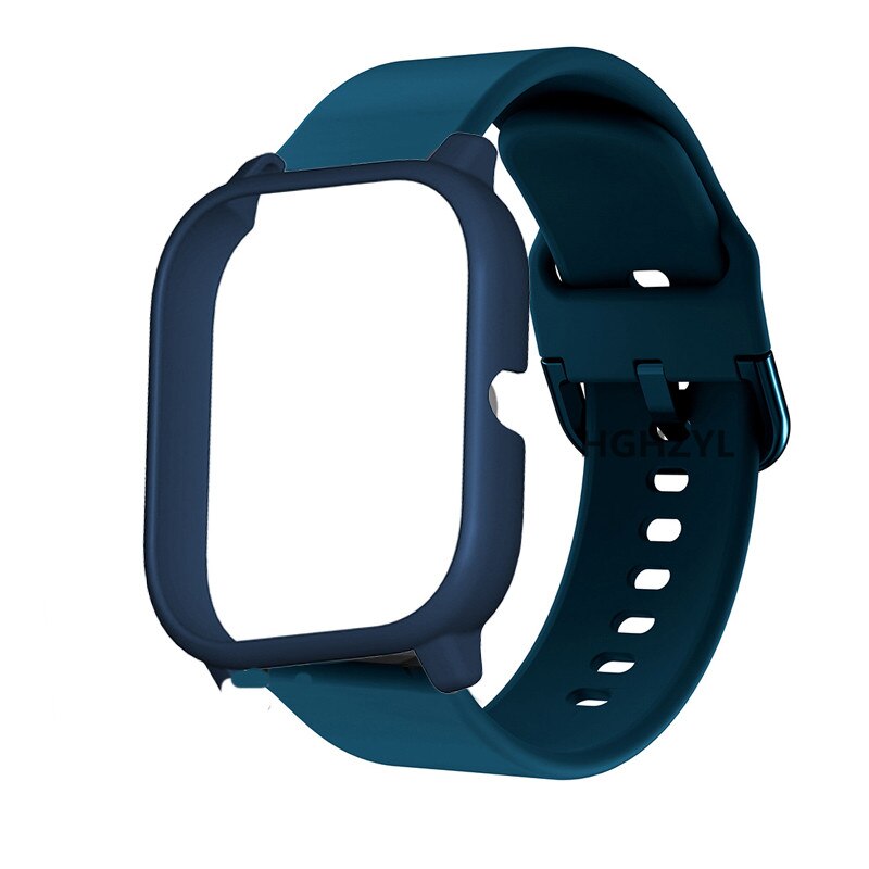 สาย + เคส สําหรับ Huami Amazfit Bip U Pro / GTS 2e MIni / GTS 2mni / Amazfit GTS สายนาฬิกา ซิลิโคน + เคส TPU