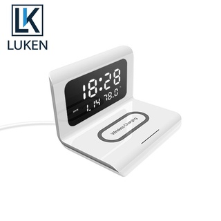 Luken นาฬิกาปลุกไฟฟ้า LED แบบไร้สาย ชาร์จเร็ว