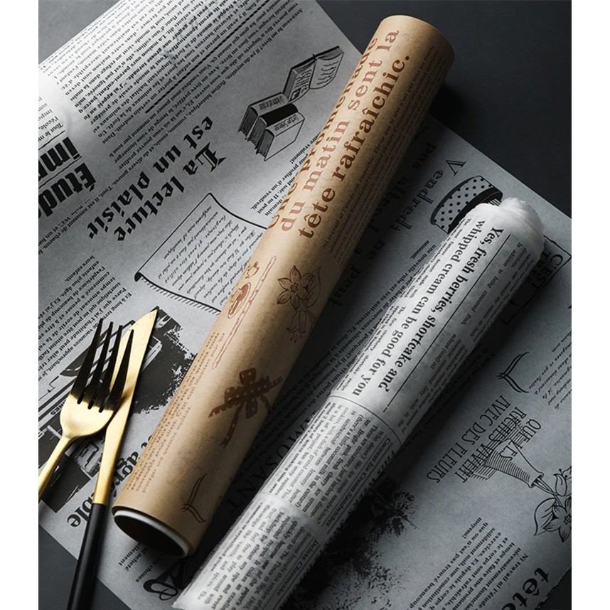 กระดาษรองอบหรือห่ออาหาร ลายหนังสือพิมพ์ (30cm.x8m.) รูปที่ 4