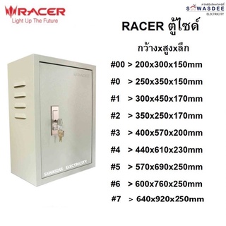 RACER ตู้เหล็กกันฝุ่น ตู้สวิทช์บอร์ด รุ่น RSC-SS เบอร์ 00 0 1 2 3 4 5 6 7 สีเทา