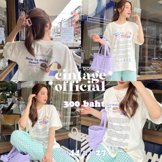 เสื้อยืดครอป Cintage♡ CT1551 How to make Donut word by cintage576 🥣 เสื้อยืด เสื้อหนาว