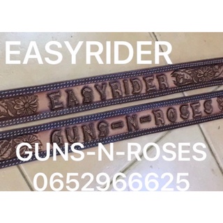 เจ็มขัดหนังดุนด้วยมือขนาด40มมเเกรดAแบรนด์Guns-n-roses easyrider