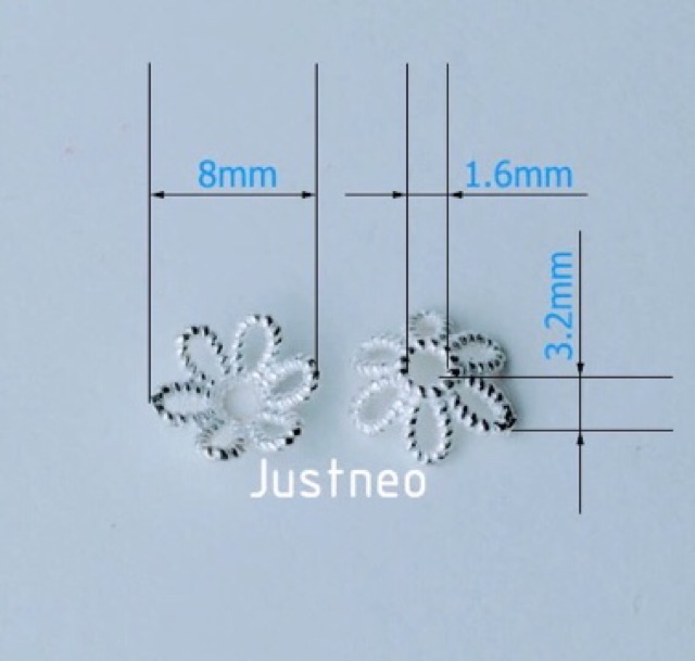 หมวกลูกปัดเงินแท้ 925  SB11 - รูปที่ 3