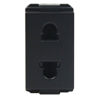 เต้ารับเดี่ยว 2 ขากลมแบน HACO TJ-W8416U-SBL SINGLE SOCKETS 2P HACO TJ-W8416U-SBL