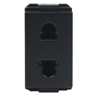 เต้ารับเดี่ยว 2 ขากลมแบน HACO TJ-W8416U-SBL SINGLE SOCKETS 2P HACO TJ-W8416U-SBL