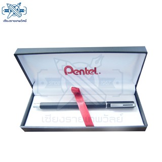 Pentel ปากกาเจล Energel Hexagon รุ่น BL667A-C ด้ามดำ หมึกน้ำเงิน