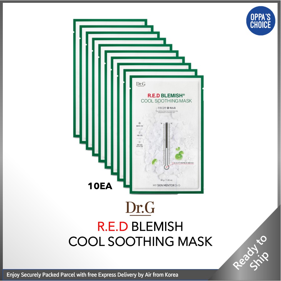 DR.G RED BLEMISH COOL SOOTHING MASK SET (10EA)