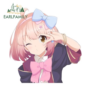 Earlfamily สติกเกอร์กันแดด กันรอยขีดข่วน ลาย Princess Connect Chieru ขนาด 13 ซม. x 12.5 ซม. สําหรับติดตกแต่งกระจกรถยนต์