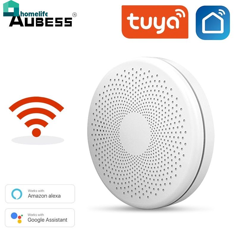 Tuya Smart WiFi Smoke &amp; Carbon Monoxide Composite Home Fire Detector Smoke Alarm Sensor Not compatible with Alexa HOME