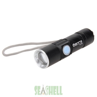 Seashell02* 800LM CREE LED Torch Zoomable Waterproof USB Rechargeable Flashlight Torch