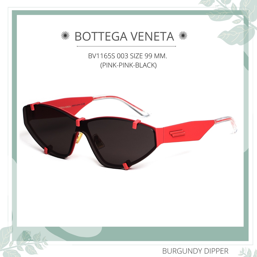แว่นกันแดด BOTTEGA VENETA : BV1165S 003 SIZE 99 MM. (PINK-PINK-BLACK)