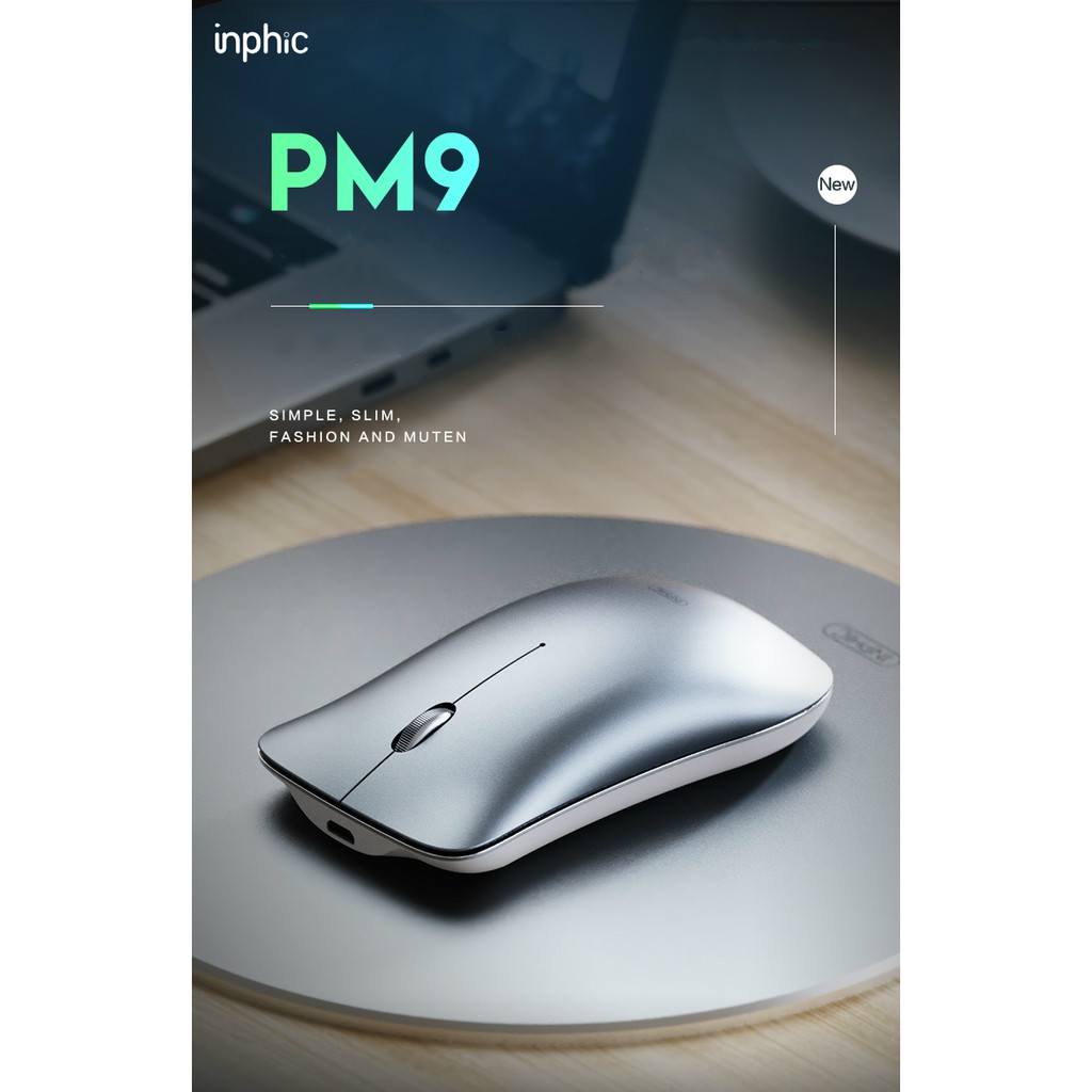 คลิกเงียบ❗️ เมาส์ไร้สาย Inphic PM9 ( Mouse Wireless ) เมาส์ เมาส์ทำงาน เม้าส์ไร้สาย เมาส์ไร้เสียง