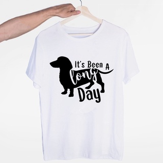 ROUND คอลูกเรือเสื้อยืด พิมพ์ลาย Dachshund Puppy Pet Lover Owner Wiener Dog สไตล์ฮิปฮอป แฟชั่นฮาราจูกุ สําหรับผู้ชาย และ