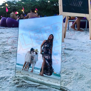 กระจกเงาติดผนัง ขนาด A4 ขนาด 21x30 ซม. หนา 3 มม. จำนวน 1 แผ่…