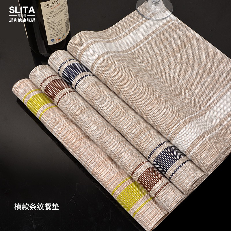 Placemat，แผ่นฉนวนPlacemat Table Mat Simple PVC Western Table Mat Dining