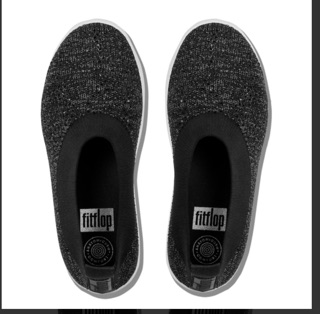 fitflop uberknit ballerina black