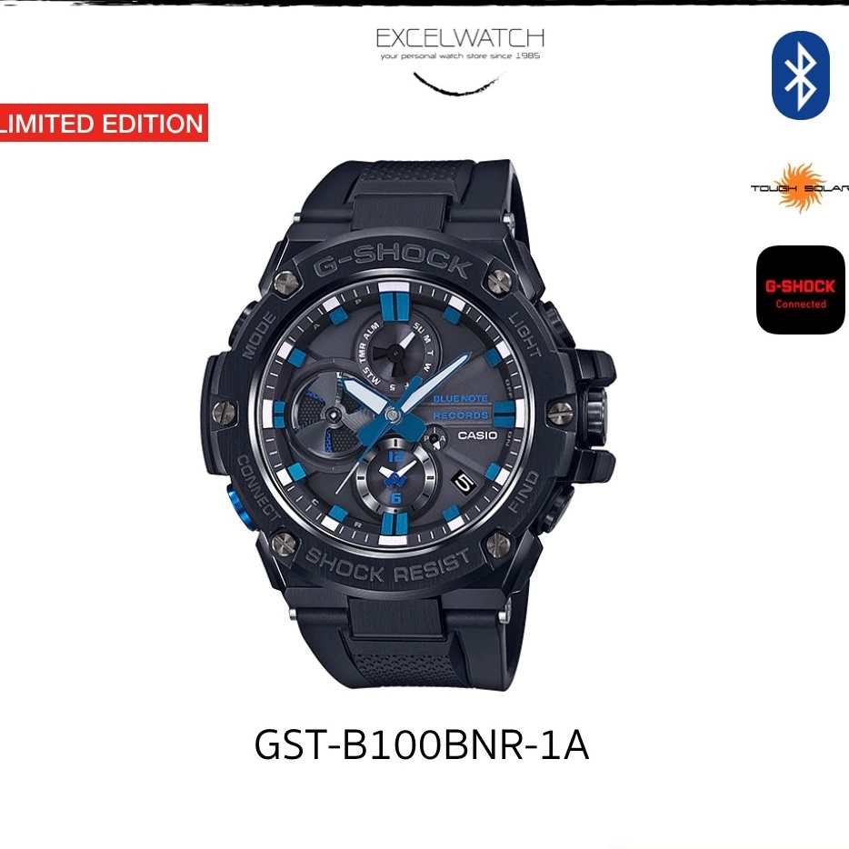 G-Shock นาฬิกาข้อมือผู้ชาย limited G-STEEL สายเรซิ่น รุ่น GST-B100BNR-1A - สีดำ