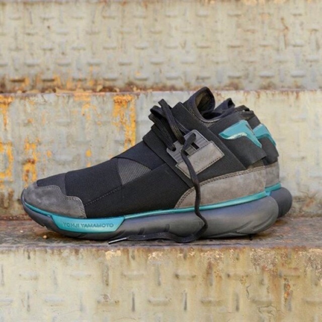 Adidas Y3 Qasa รองเท้าผ้าใบสีดํา