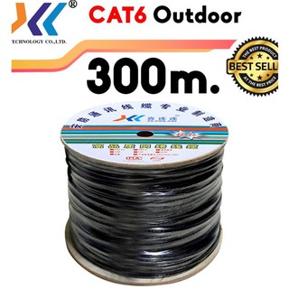 สายแลน ภายนอก CAT6 Outdoor  ความยาว  300เมตร  สายแลน สายแลนภายนอก สายแลนอินเตอร์เน็ต