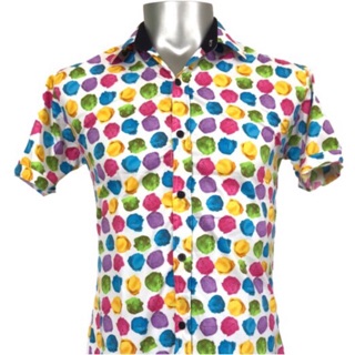 เสื้อเชิ้ตแขนสั้น สีสันสดใส