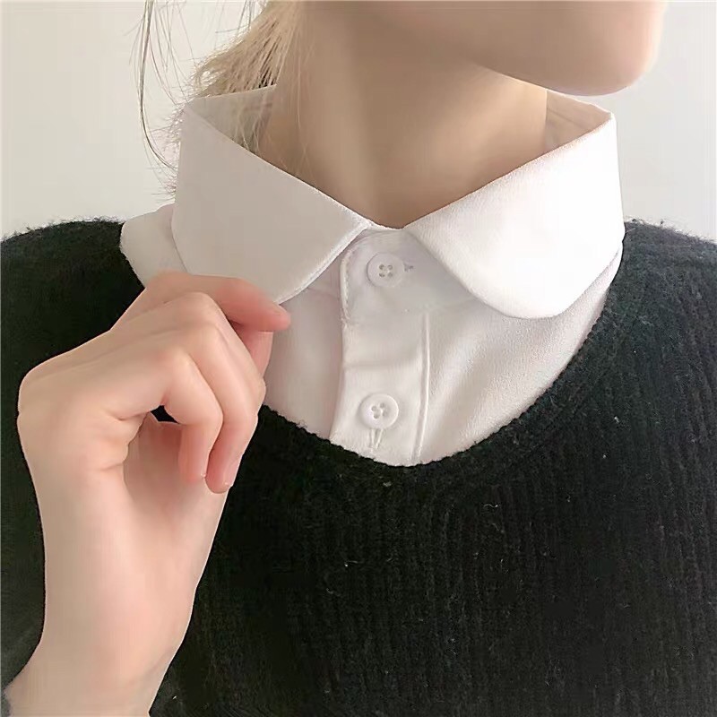 🖤พร้อมส่ง ปกคอเสื้อแบบถอดออกได้/ปกเชิ้ตปลอม มีสีขาวและสีดำค่ะ  📸ภาพถ่ายจากสินค้าจริง - รูปที่ 2