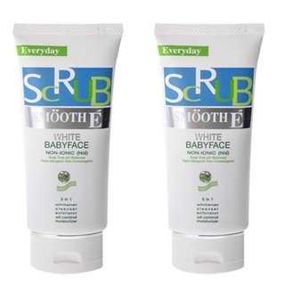 (แพค 2ชิ้น) Smooth-E White Baby Face Scrub 4oz. สมูทอี ไวท์ เบบี้ เฟซ สครับ 4ออนซ์