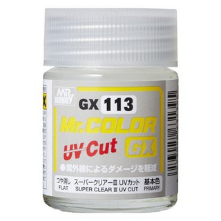 Mr.Hobby MR.CLEAR COLOR GX113 Super Clear III UV Cut Flat 4973028631395 (สี)