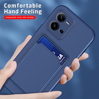 เคสซิลิโคนนิ่ม พร้อมช่องใส่บัตร กันกระแทก สําหรับ Vivo Y35 Y 35 35Y 4G 2022 VivoY35 4G