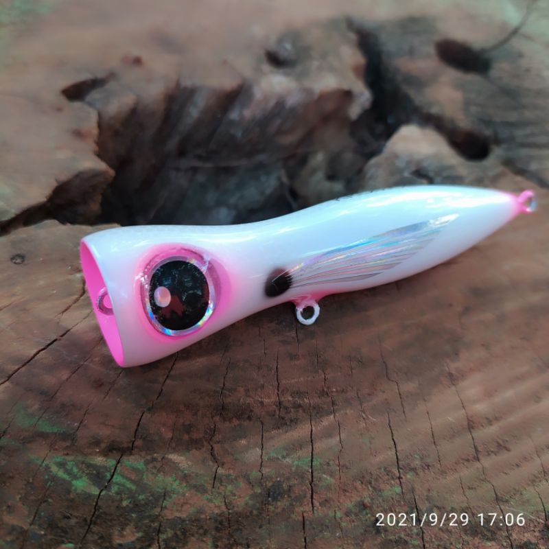 HANDMADE RESIN COATED CHROME WOODEN POPPER BAIT 20GR 10 ซม. เหยื่อล่อ - รูปที่ 6